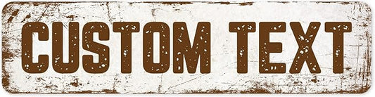 Custom Sign, Custom Street Sign, 11 Font Colors, 13 Font Styles, 4 Hole Options by MySignCenter