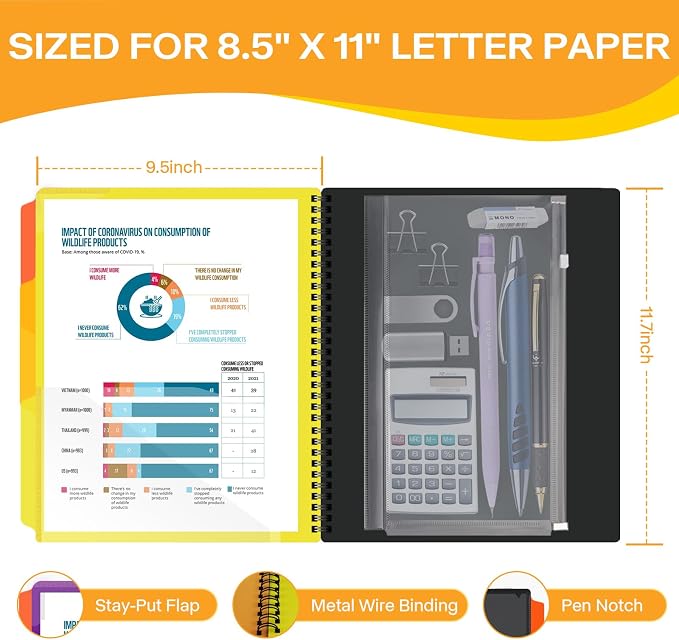 1 Pack 18 Pocket Poly Project Organizer - Image 2