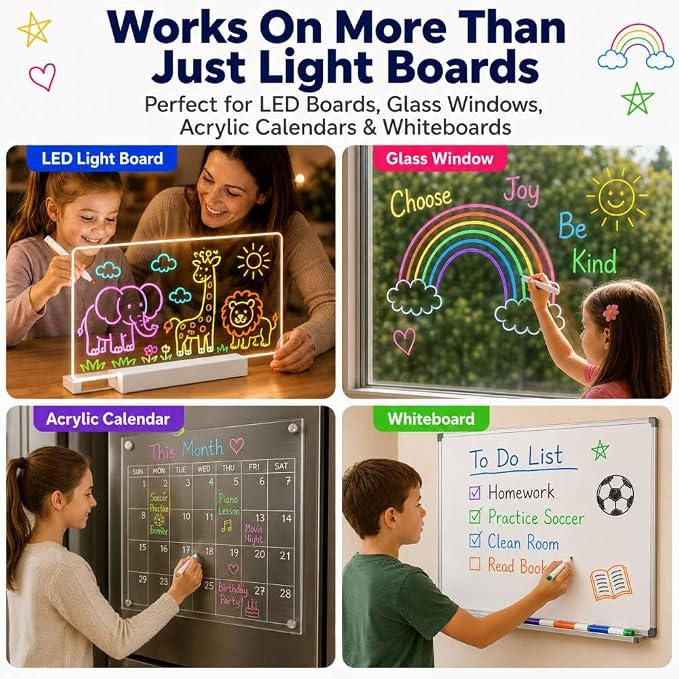 14 Colors Light Board Markers for LED Note Board - Image 7