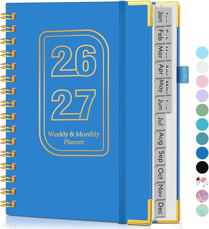Planner 2026-2027, 18 Months Weekly and Monthly Hardcover Planner, January 2026 by Unknown