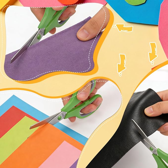 24 Packs 5.5" Kids Small Scissors Set, Blunt Tip Craft Paper Scissors Bulk - Image 6