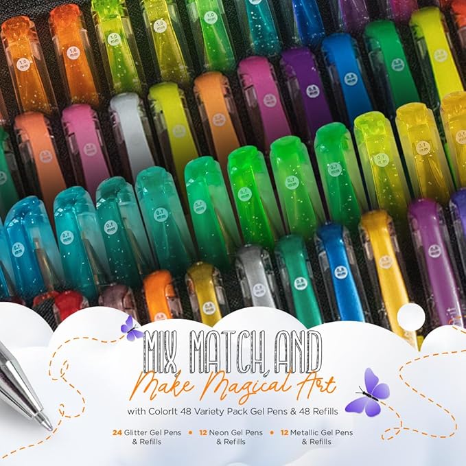 ColorIt Gel Pens for Adult Coloring – 96 Pack - Image 2