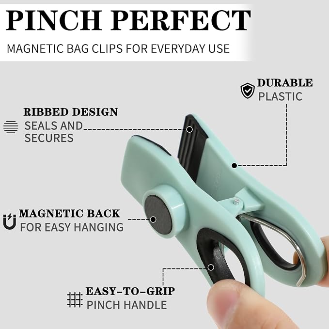 Chip Clips, Bag Clips, Magnetic Bread Food Package - Image 2
