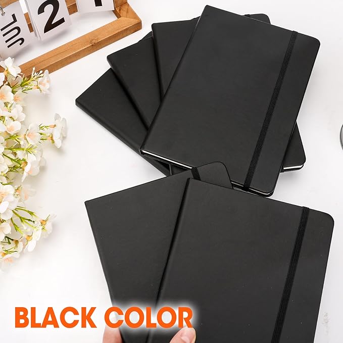 8 Pack Lined Journal Notebook for Work, A5 Hardcover, for Writing, Note Taking - Image 3