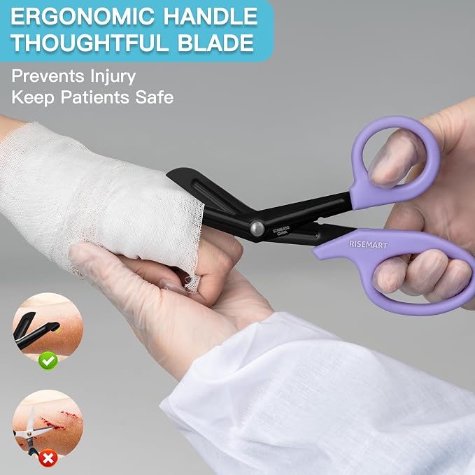 Trauma Shears - RISEMART Medical Scissors Bandage Scissors - Image 4