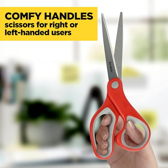 Scotch Multi-Purpose Stainless Steel All-Purpose 2 Pairs of Scissors, 8 Inches - Image 6