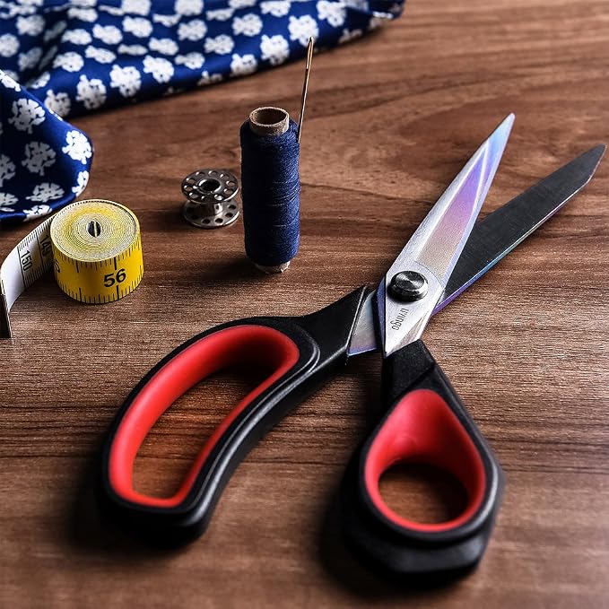 LIVINGO Premium Tailor Scissors Heavy Duty Multi-Purpose Titanium Coating - Image 6