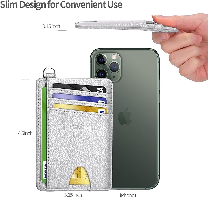 Slim Minimalist Front Pocket Wallet, RFID Blocking Credit Card Holder Wallet - Image 7