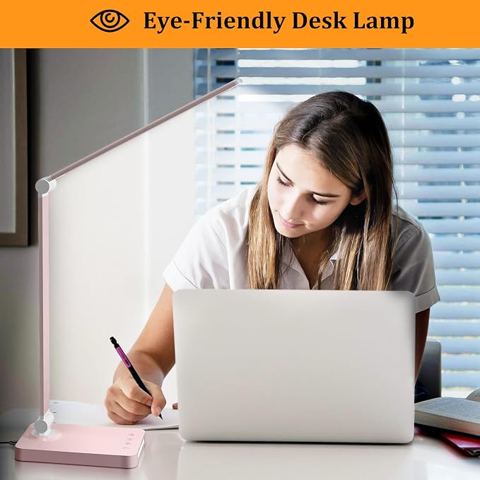 LED Desk Lamp with USB Ports, Touch Desk Lamps - Image 5