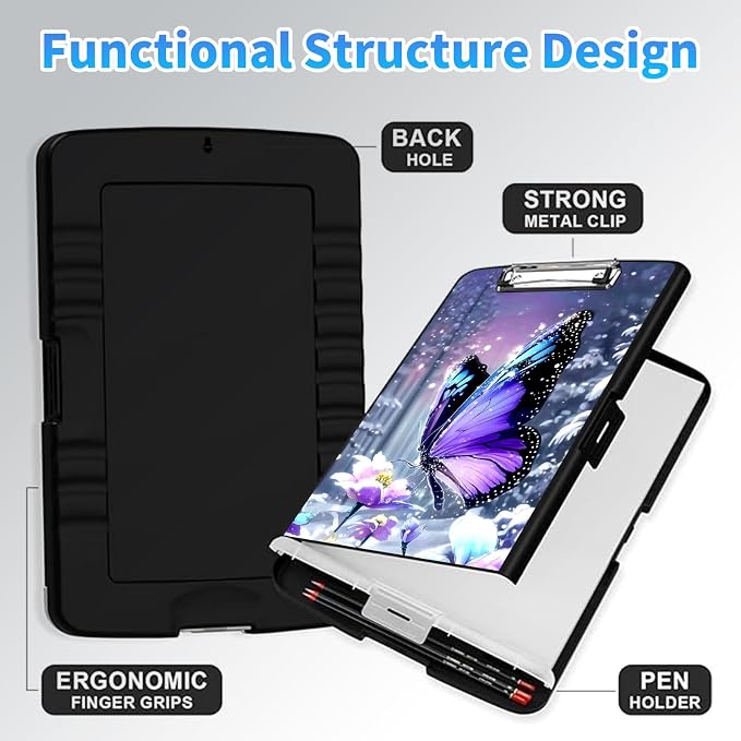 LYHXLYJH Clipboard with Storage, A4 Clipboards with Pen Holder, Heavy Duty - Image 4