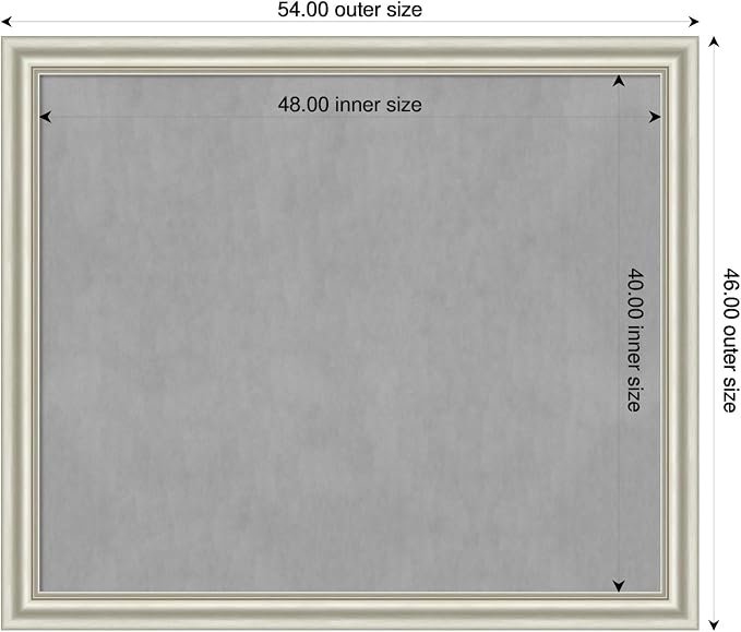 Amanti Art Silver Framed Magnetic Board 46x54 Oversize Vision Board - Image 2