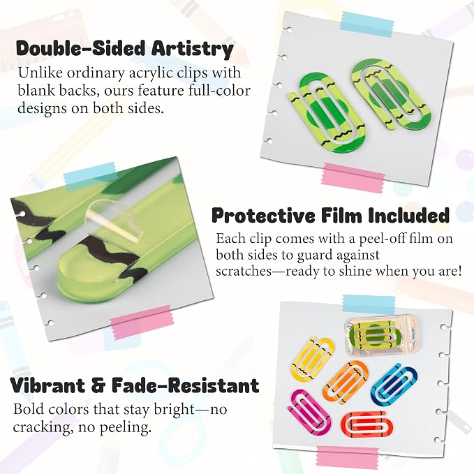 48 Pack Jumbo Acrylic Paper Clips - Image 5