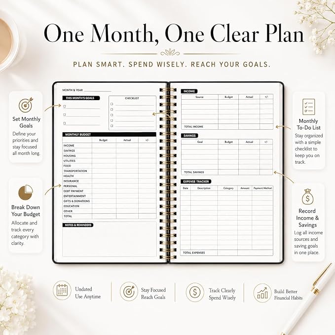 Budget Planner Account Book Monthly Expense Tracker, Saving & Debt Tracker - Image 7