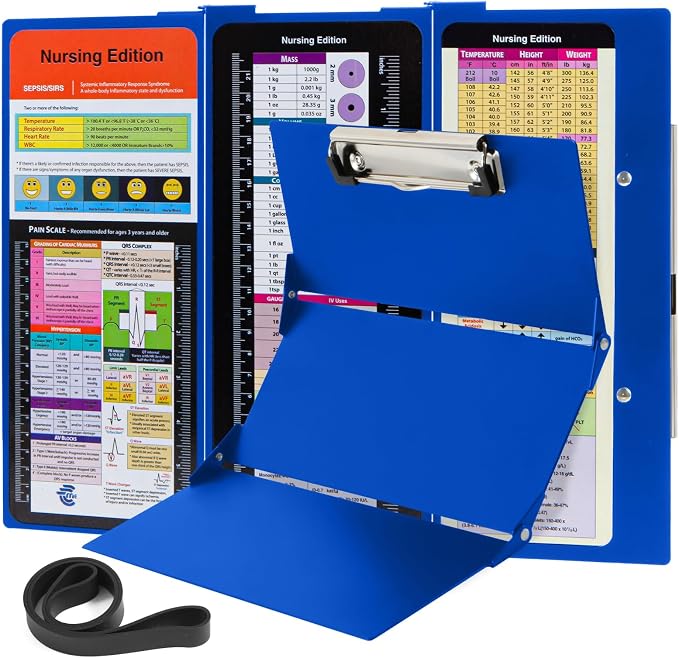 Nursing Clipboard with Nursing and Medical Edition Cheat Sheets 3 Layers by SCPrintingWorld