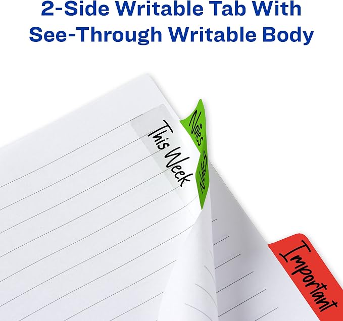Avery Margin Ultra Tabs, 2.5" x 1", 2-Side Writable, 24 Repositionable Page - Image 5
