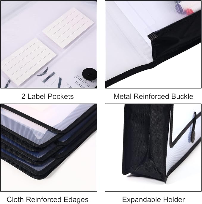 Eco-Friendly Plastic File Folders, Poly Expanding File Wallet, Expandable - Image 4