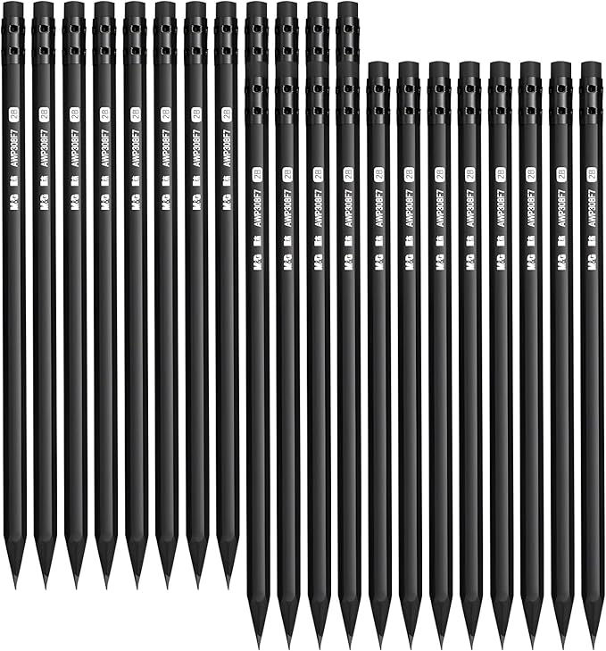 M&G Wood-Cased 2B Pencils, 24 Pack Pre-Sharpened Pencils by MG
