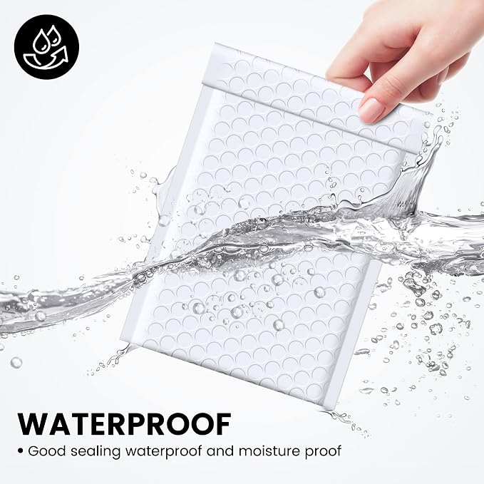 Fuxury Bubble Mailers 4x8 Inch 500 Pack Padded Envelopes Usable Size 4x7" Thick - Image 5