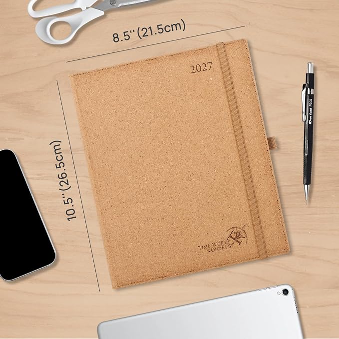 POPRUN 2027 Planner Weekly and Monthly, 8.5" x 10.5" Recycled Paper Calendar - Image 2