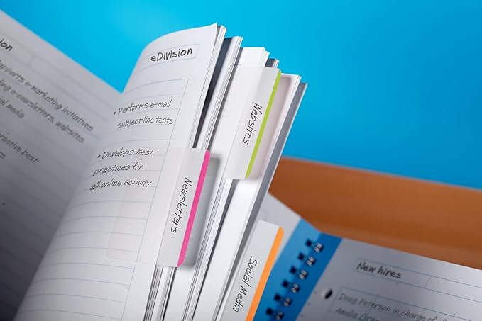 Post-it Sticky Tabs, 1 in. x 1.5 in., 4 Pads of Book Tabs in Assorted Bright - Image 4
