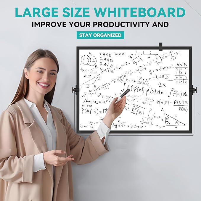 Dry Erase White Board, Cazeyoo Magnetic Desktop Whiteboard 16 x 12inch - Image 6