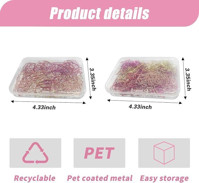 80 Pcs Cute Flower Paper Clips Set, Floral Paper Clips - Image 6