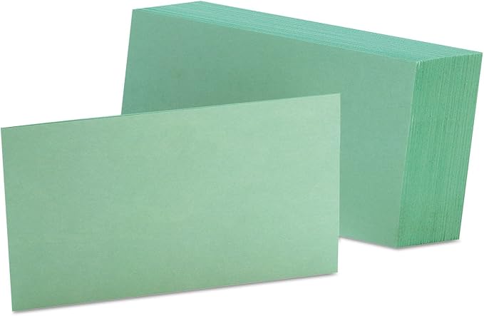 Oxford Blank Color Index Cards, 100 Per Pack by Oxford