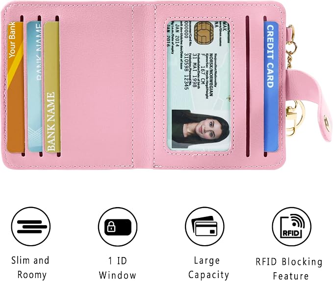 Airkit Small Wallet Women RFID, PU Leather Card Holder - Image 6