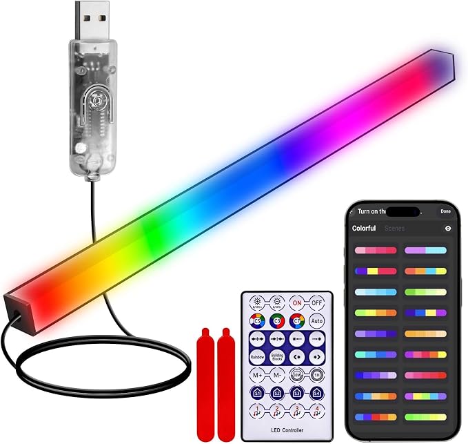 RGB LED Monitor Ambient Light Bar, 16 Inch USB Powered, APP Control & Music Sync by Unknown