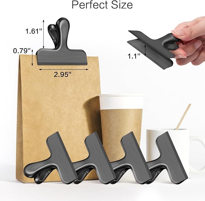 24 Pack Chip Clips, Stainless Steel Bag Clips - Image 2