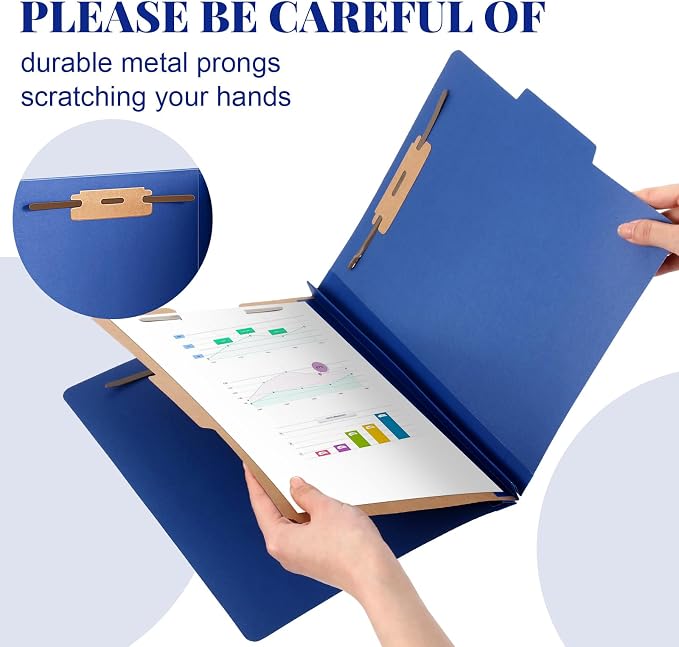 Skyygemm 48 Pcs Classification Folders Letter Size, 1 Divider Pressboard File - Image 3