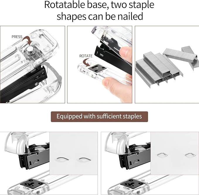 Outus Office Supplies Set Desk Accessory Kit, Acrylic Stapler Set Staple Remover - Image 5