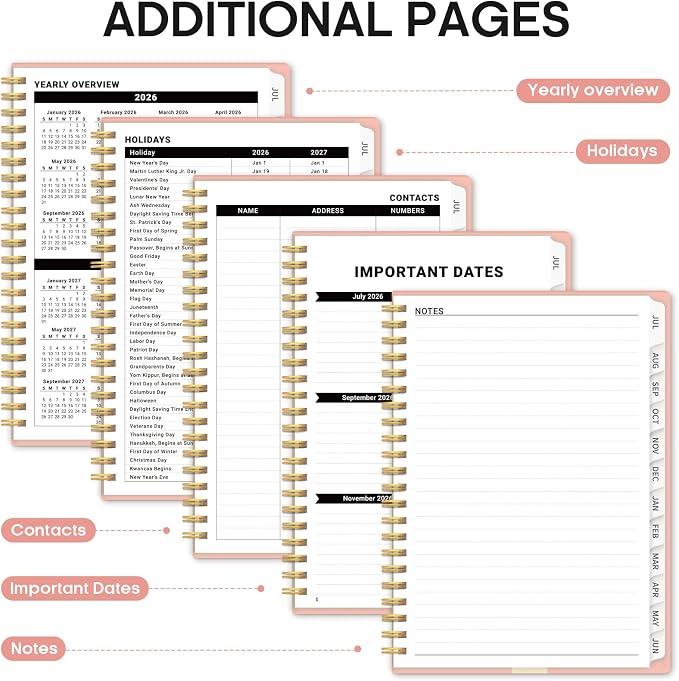 Planner 2026-2027, Academic Monthly and Weekly Calendar Planner - Image 5
