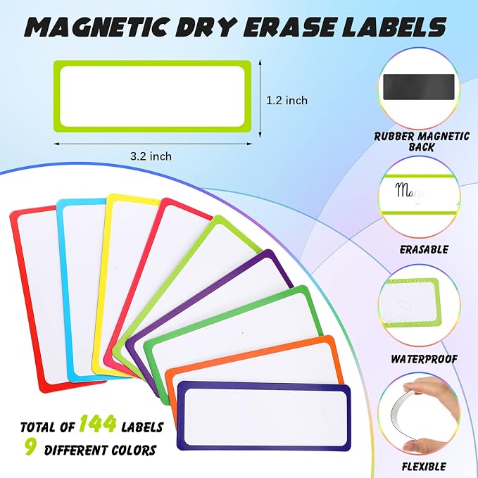 Meanplan 176 Pcs White Board Accessories Set Include 144 Magnetic Dry Erase - Image 2
