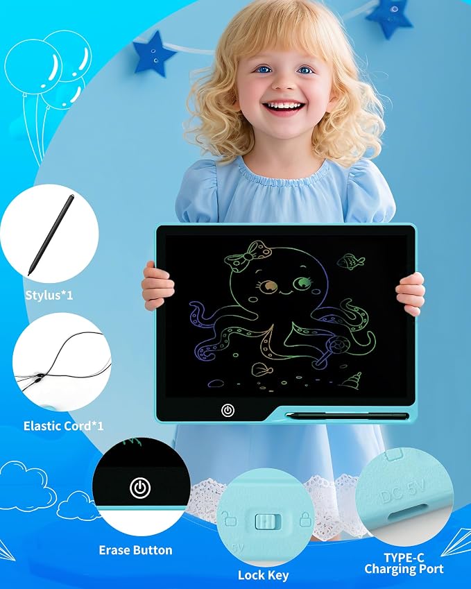 Magnetic LCD Writing Tablet for Fridge, 13 Inch Writing Tablet for Kids - Image 6
