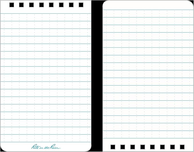 Rite in the Rain Weatherproof Top Spiral Notebook, Universal Pattern, 3 Pack - Image 5