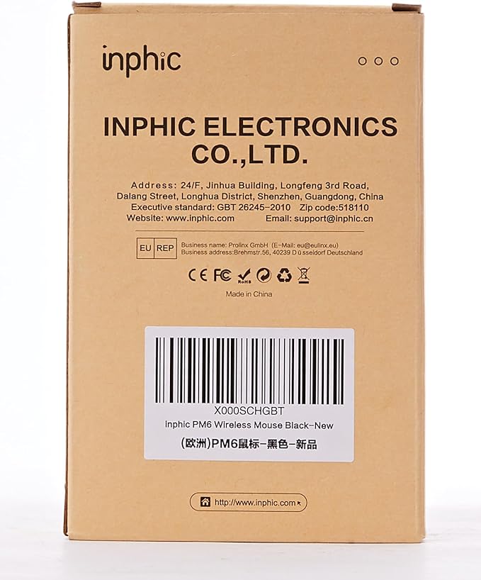 INPHIC Wireless Mouse Rechargeable, Upgraded Visible Battery, 2400 DPI, Silent Ergonomic Computer Wireless Mouse for Laptop, Mac, PC etc.-DeskLoop Office