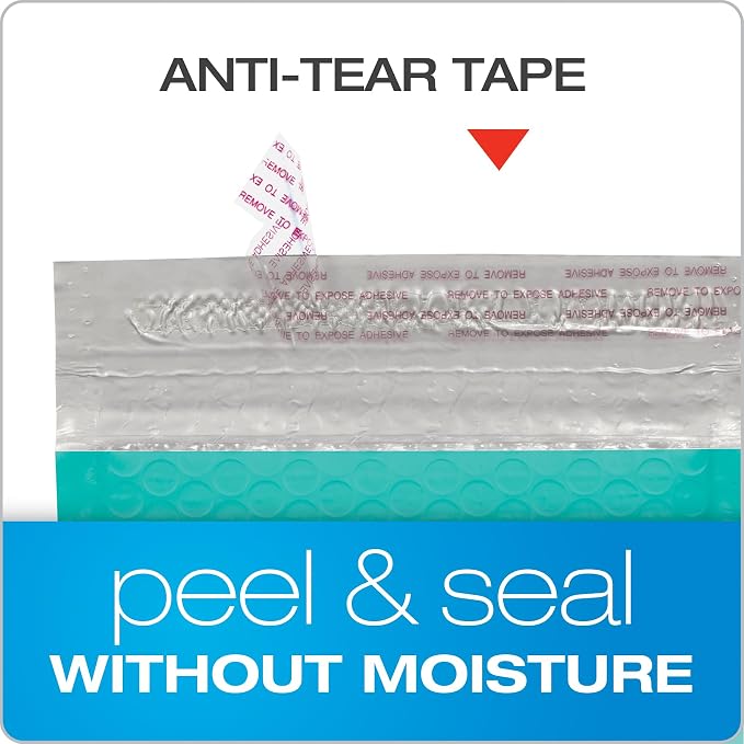 Quality Park Bubble Mailers, 6 x 9 Inch, Teal Poly Mailers, Padded Envelopes - Image 4