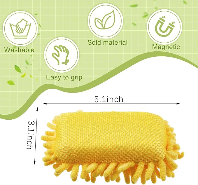 Zonon 4 Pieces Dry Erase Eraser Microfiber Shag Washable Whiteboard Eraser - Image 2