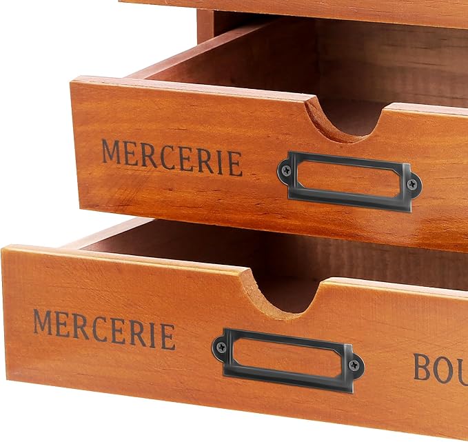 Vintage Drawer Wooden Drawers Organizer, 16-Drawer Desktop Organizer - Image 9