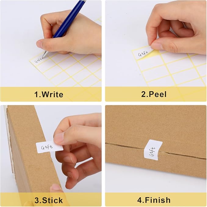 1620 Pcs File Folder Labels 0.6 x 1 Inch Blank Name Labels White Labels - Image 7
