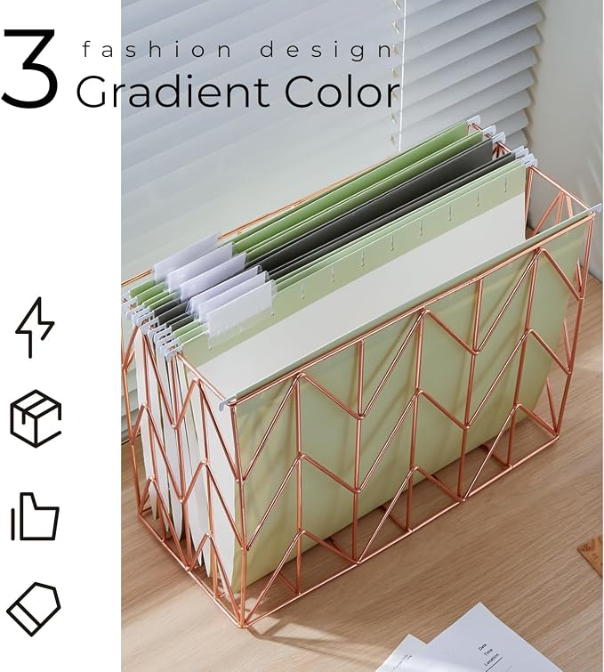 Y YOMA 36 Pack Gradient Hanging File Folders Letter Size Decorative Hanging - Image 4