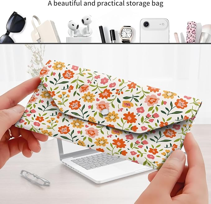 Cash Envelope Wallet Cute PU Leather Envelopes Bag - Image 3