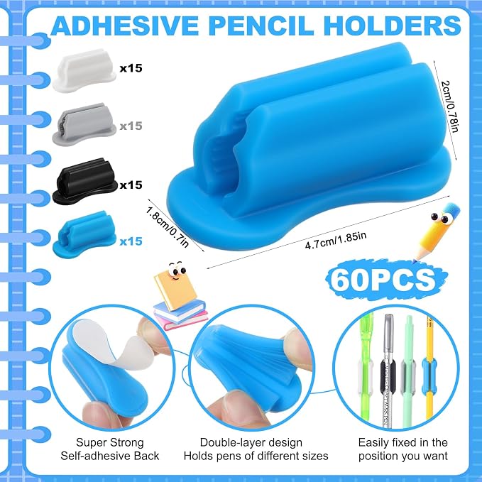 Sherr 60 Pack Adhesive Pencil Holders - Image 2