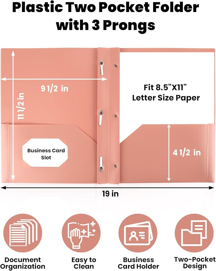 SUNEE 3-Prong Plastic Folders - Image 2