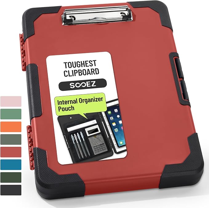 Sooez Toughest Clipboard with Storage, Internal Pen Pouch Included, Letter/ A4 by Sooez