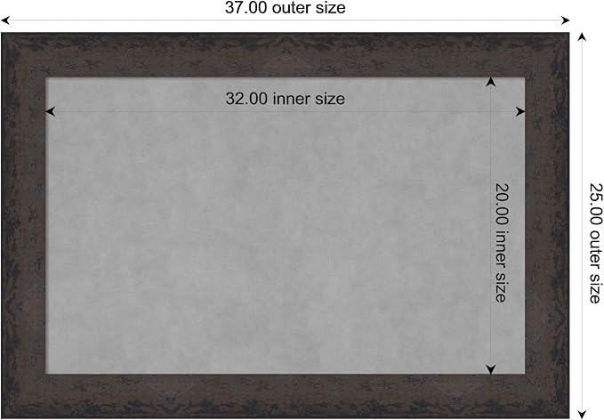 Amanti Art Black Framed Magnetic Board 25x37 Large Vision Board - Image 3