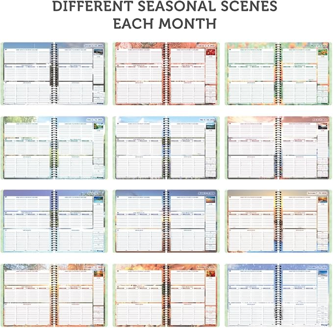 Planner Pad Spiral Bound January-December 2026/ Calendar Year 6 3/4" x 8 1/2" - Image 3