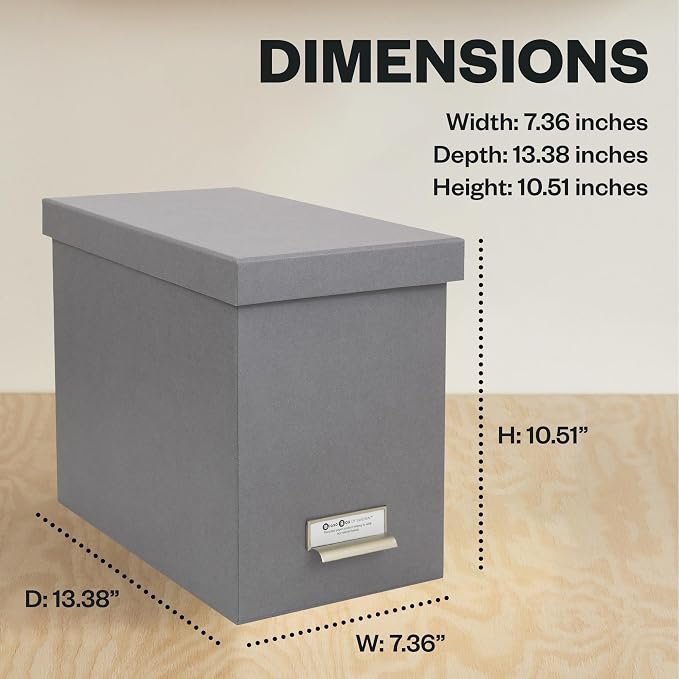 Bigso John Fiberboard Label Frame Desktop File Storage Box - Image 7