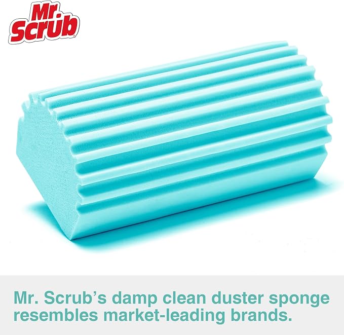 4 Pack Damp Dusting Sponge Duster, Reusable Household Cleaning Sponge Tool - Image 2
